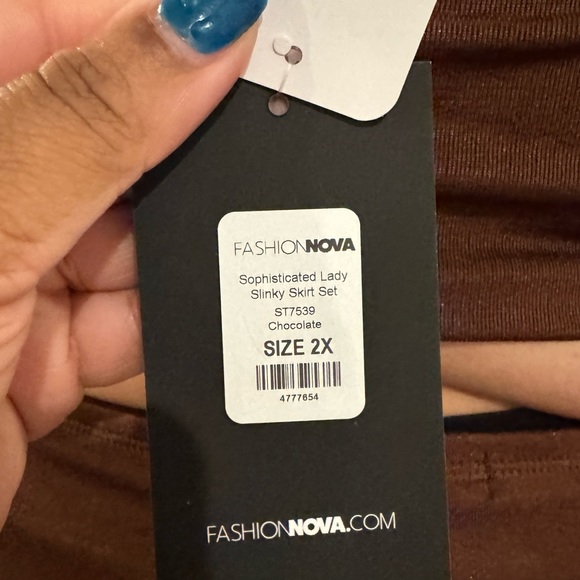 2 Piece Skirt Set Brown 2x - Picture 8 of 8